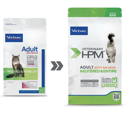 Virbac HPM Adult Neutered & Entire Cat LAKS. Kattefoder til voksne (dyrlæge diætfoder) 7 kg
